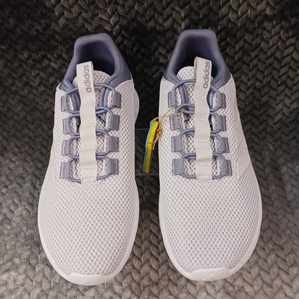 Adidas Cloudfoam Comfort Low Sneakers Women Shoes Dash Grey white Size 9 - Picture 5 of 10